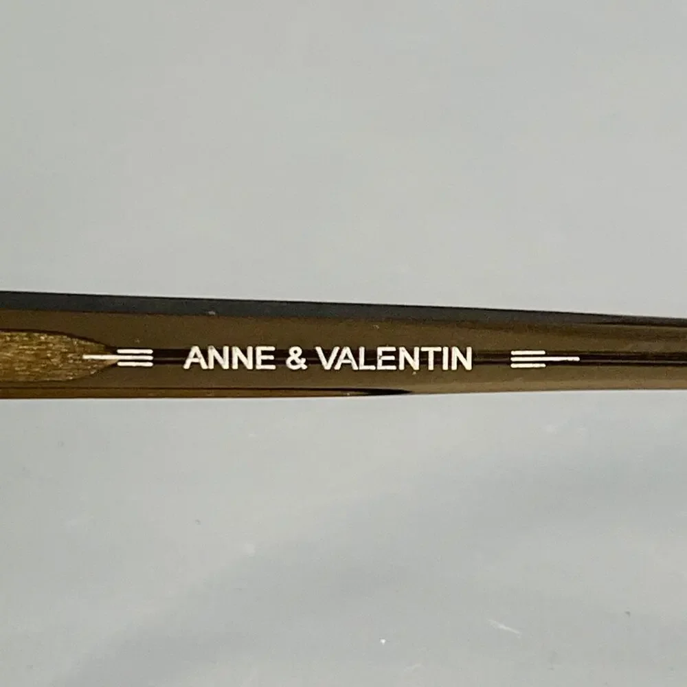 ANNE & VALENTIN O Life Brown Clear Two Tone Acetate Frames Eyewear